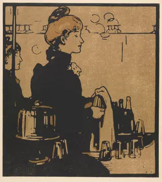 London Types: Barmaid, by William Nicholson, 1898