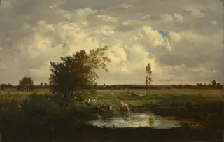 Sunlight, by Théodore Rousseau, oil, 1849
