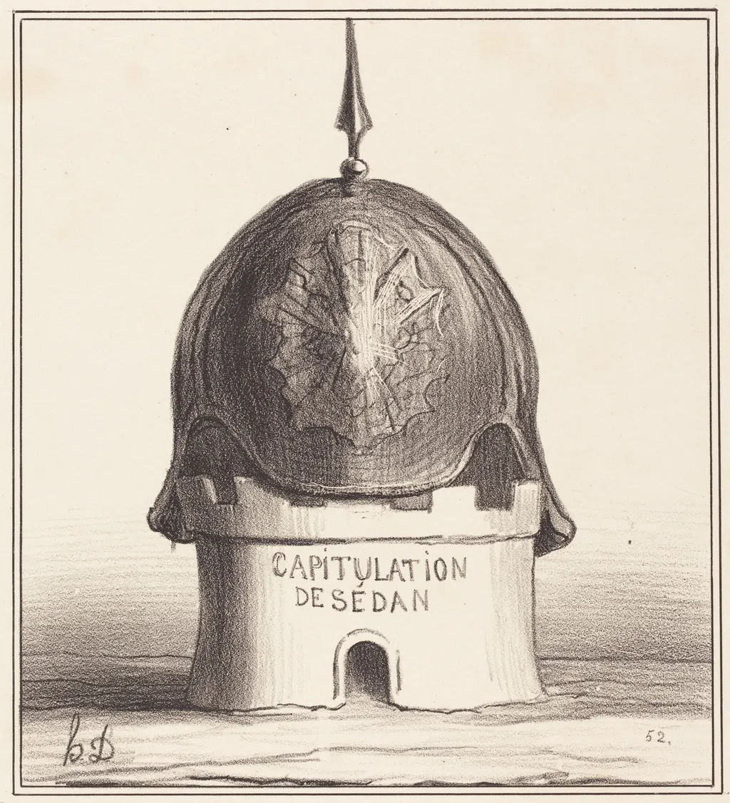 Le couronnement de son édifice, by Honoré Daumier, ink, 1870