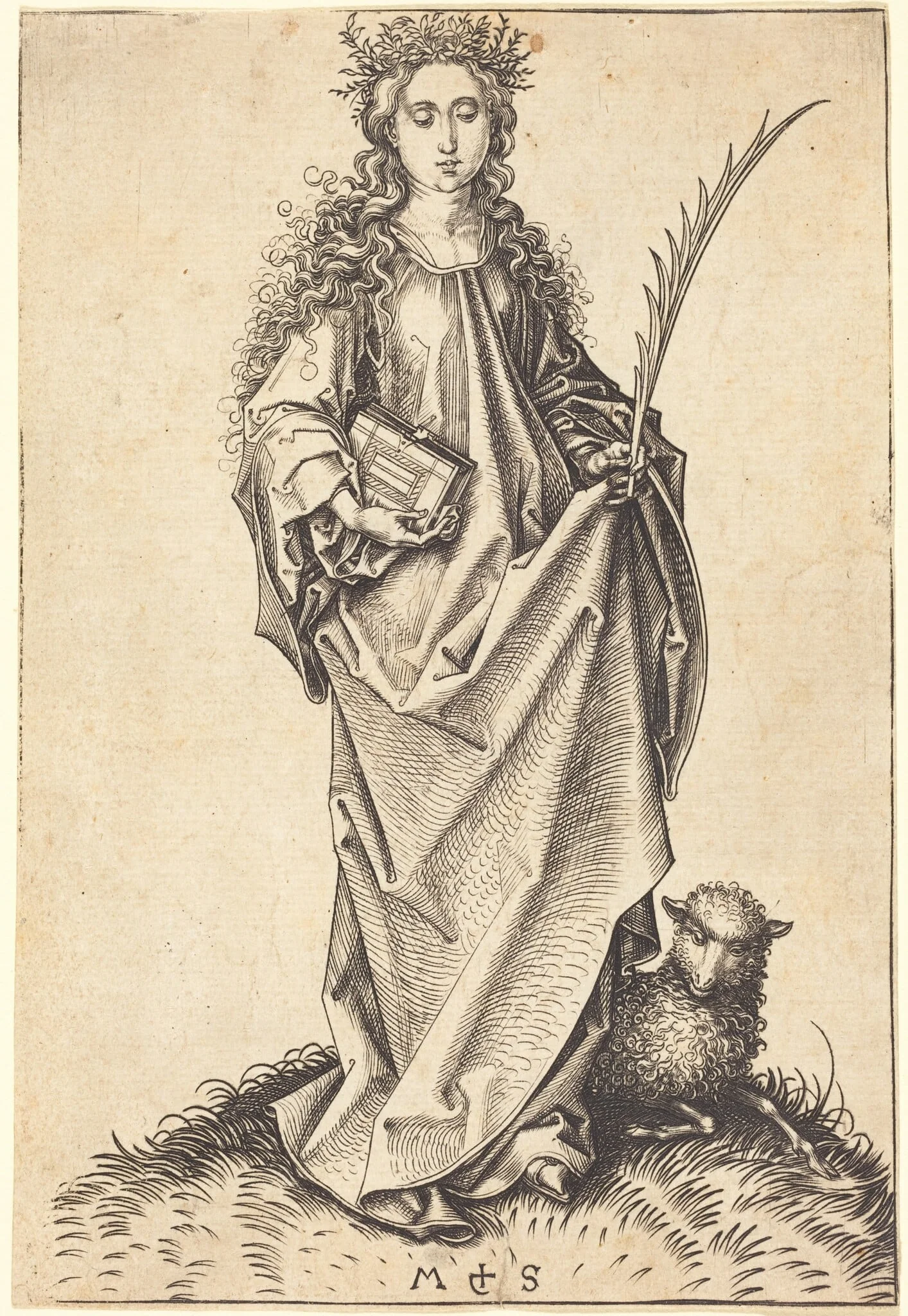 Saint Agnes, detail