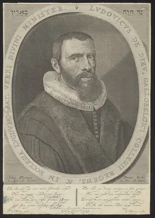 Portrait of Ludovicus de Dieu, by A. van, Zylvelt, unspecified, 1650