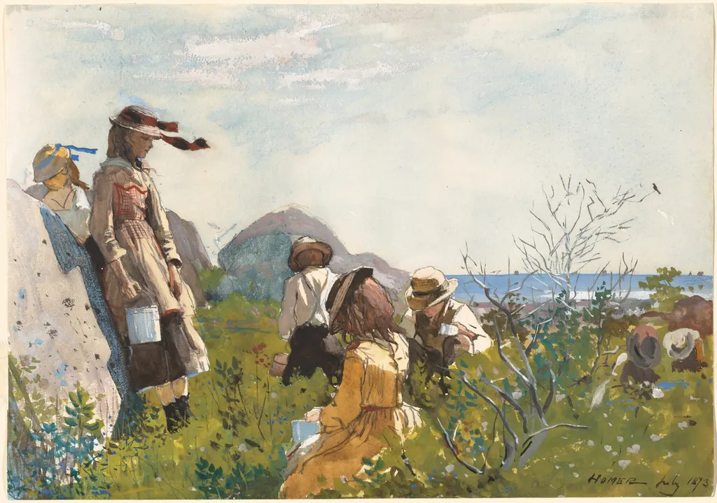 Berry Pickers, by Winslow Homer, gouache, 1873
