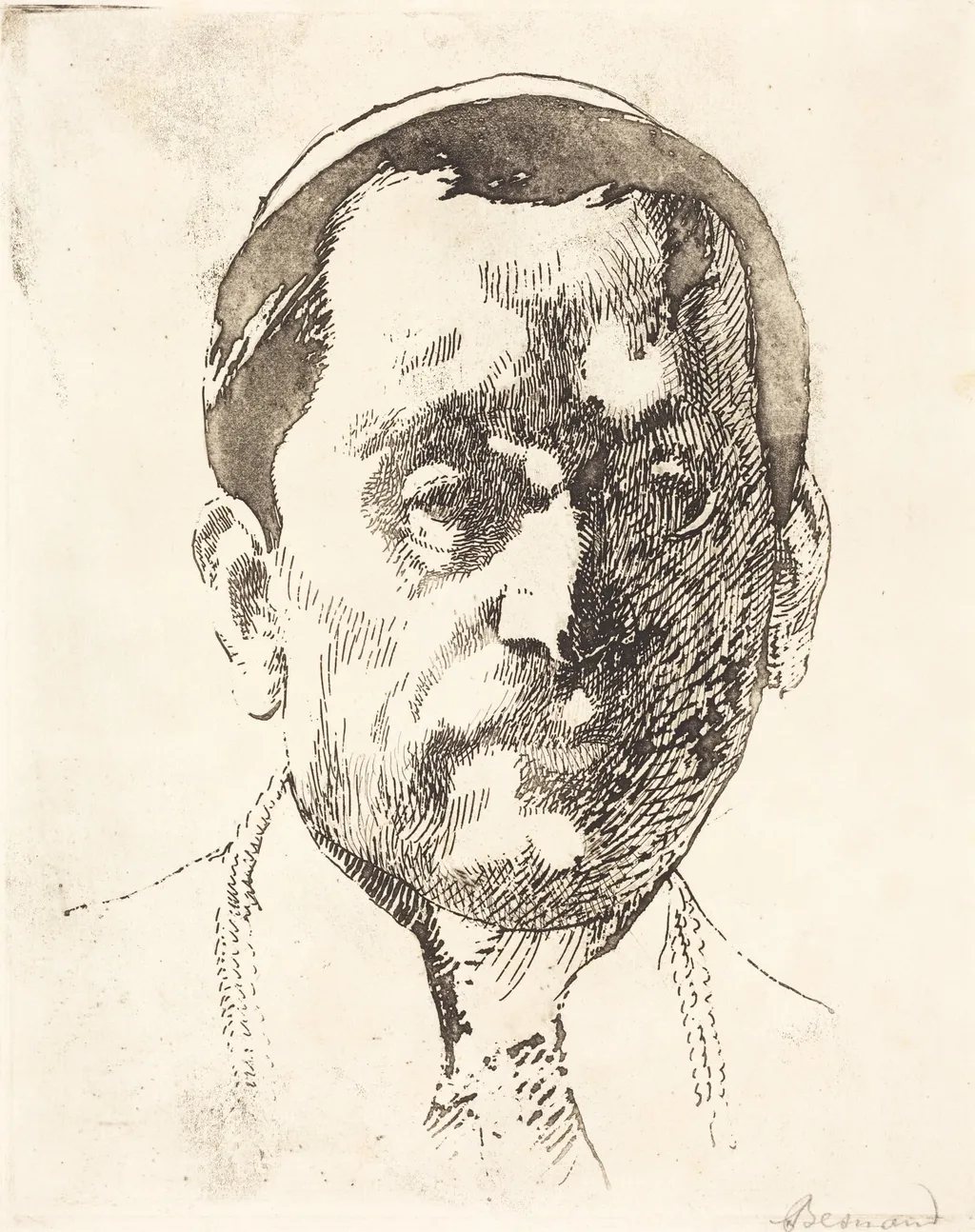 Pope Benedict XV (Benoit XV), by Albert Besnard, ink, 1917