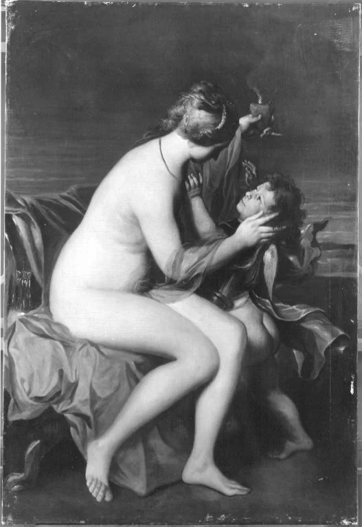 Venus und Amor (Allegorie der Liebe), detail