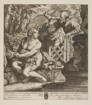 Susannah Suprised by the Elders, by Annibale Carracci, 1550