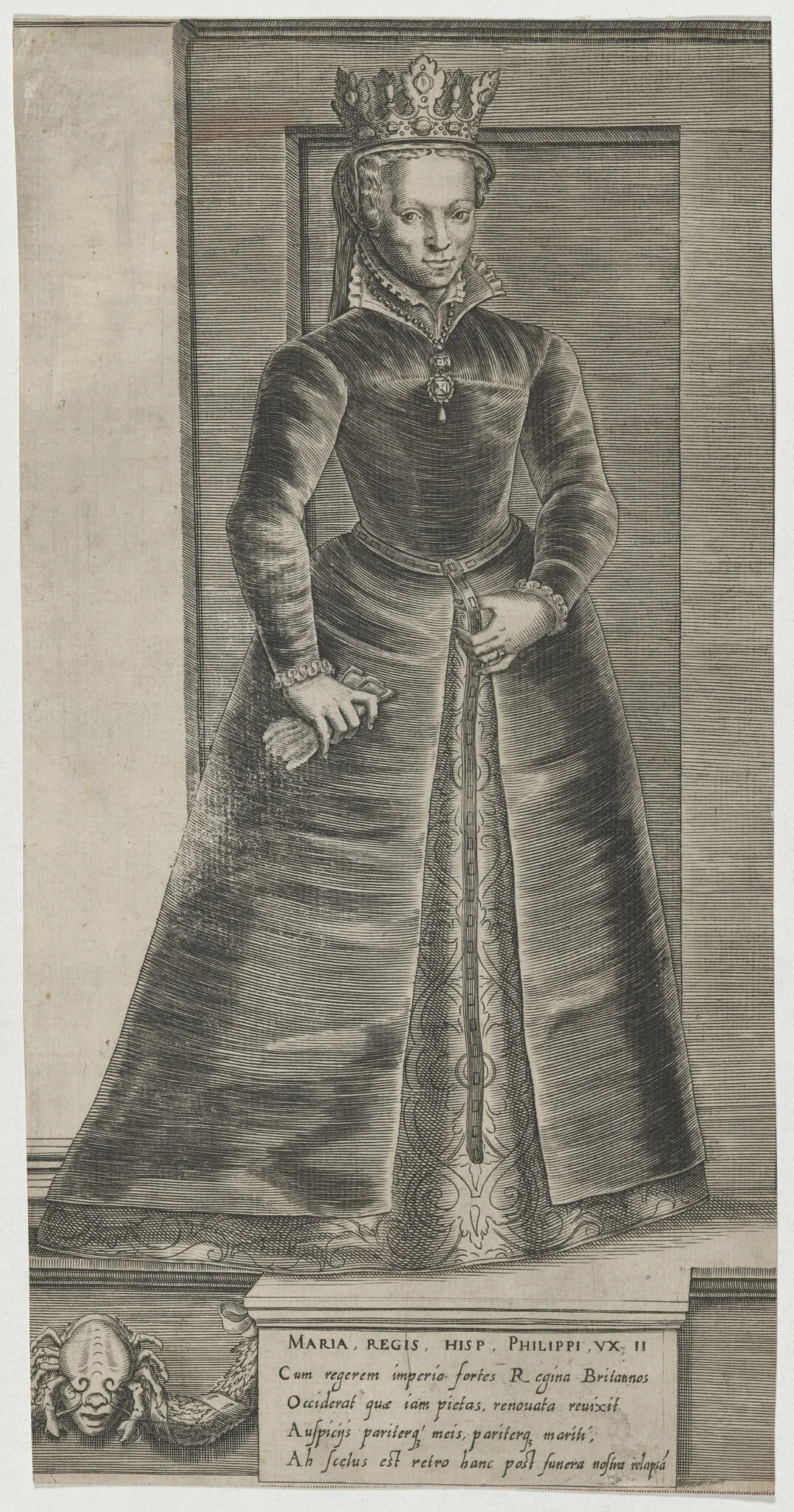 Queen Mary I, detail