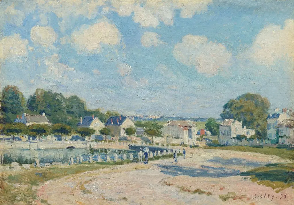 Watering Place at Marly, by Alfred Sisley, oil, 1875