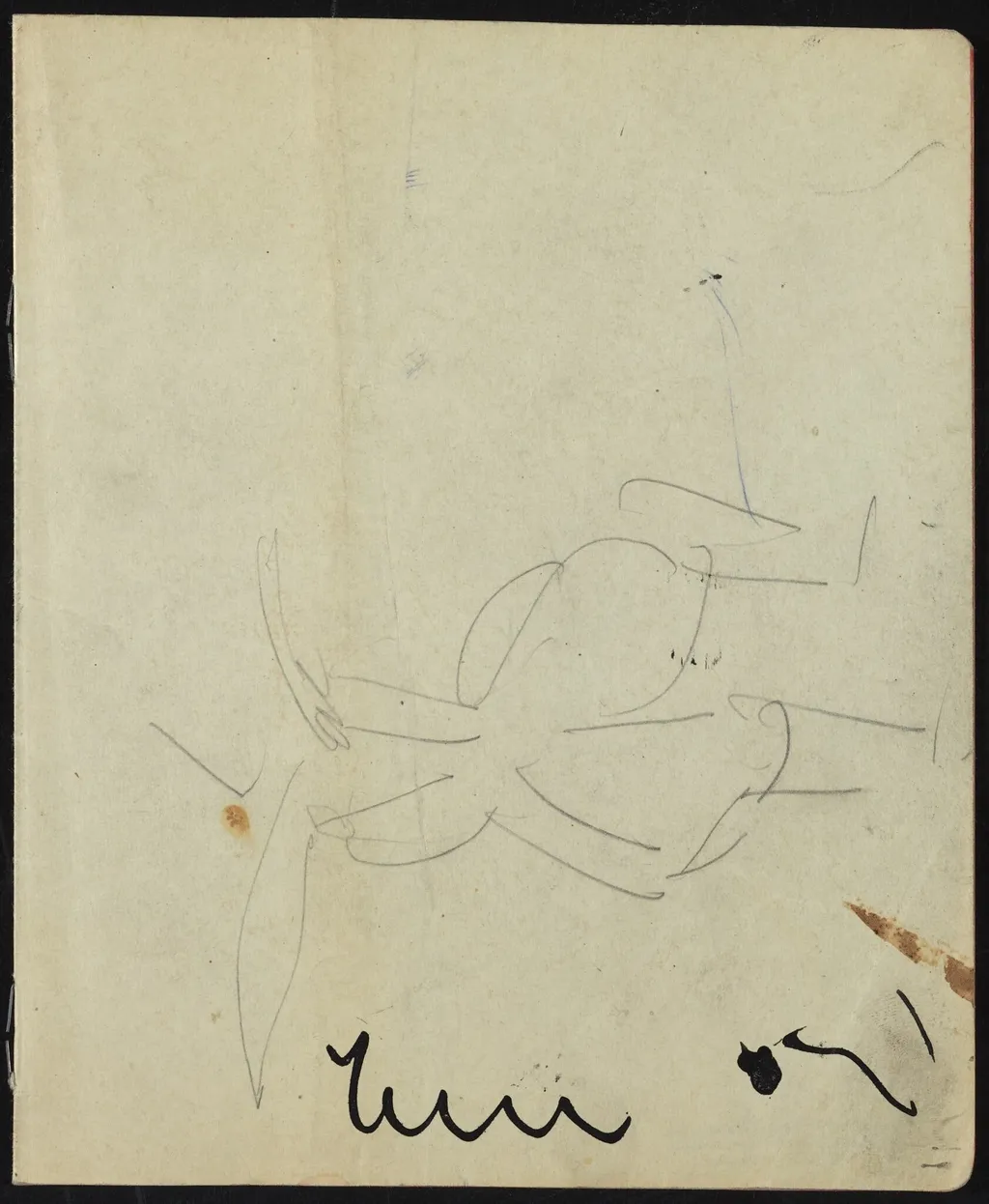 Dancers and Performers  (Page from a Sketchbook), by Ernst Ludwig Kirchner, graphite, 1911