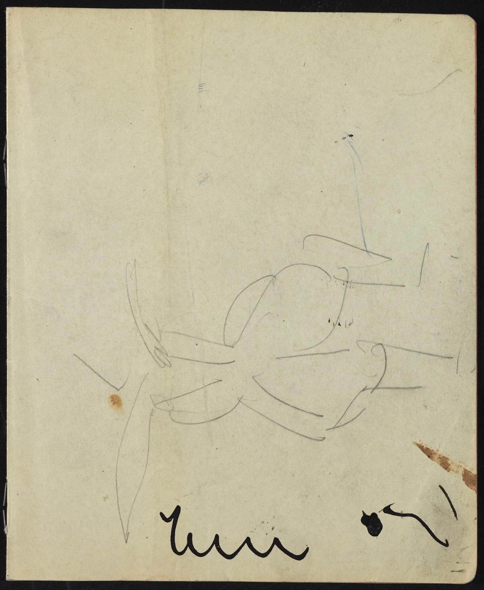Dancers and Performers (Page from a Sketchbook), detail