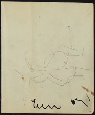 Dancers and Performers  (Page from a Sketchbook), by Ernst Ludwig Kirchner, graphite, 1911