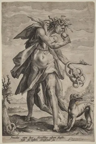 Envy, by Jacob Matham, ink, 1587