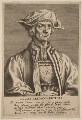 Lucas van Leyden, by Johan Wierix, ink, 1586