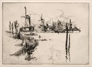 Dordrecht, by John Henry Twachtman, 1885