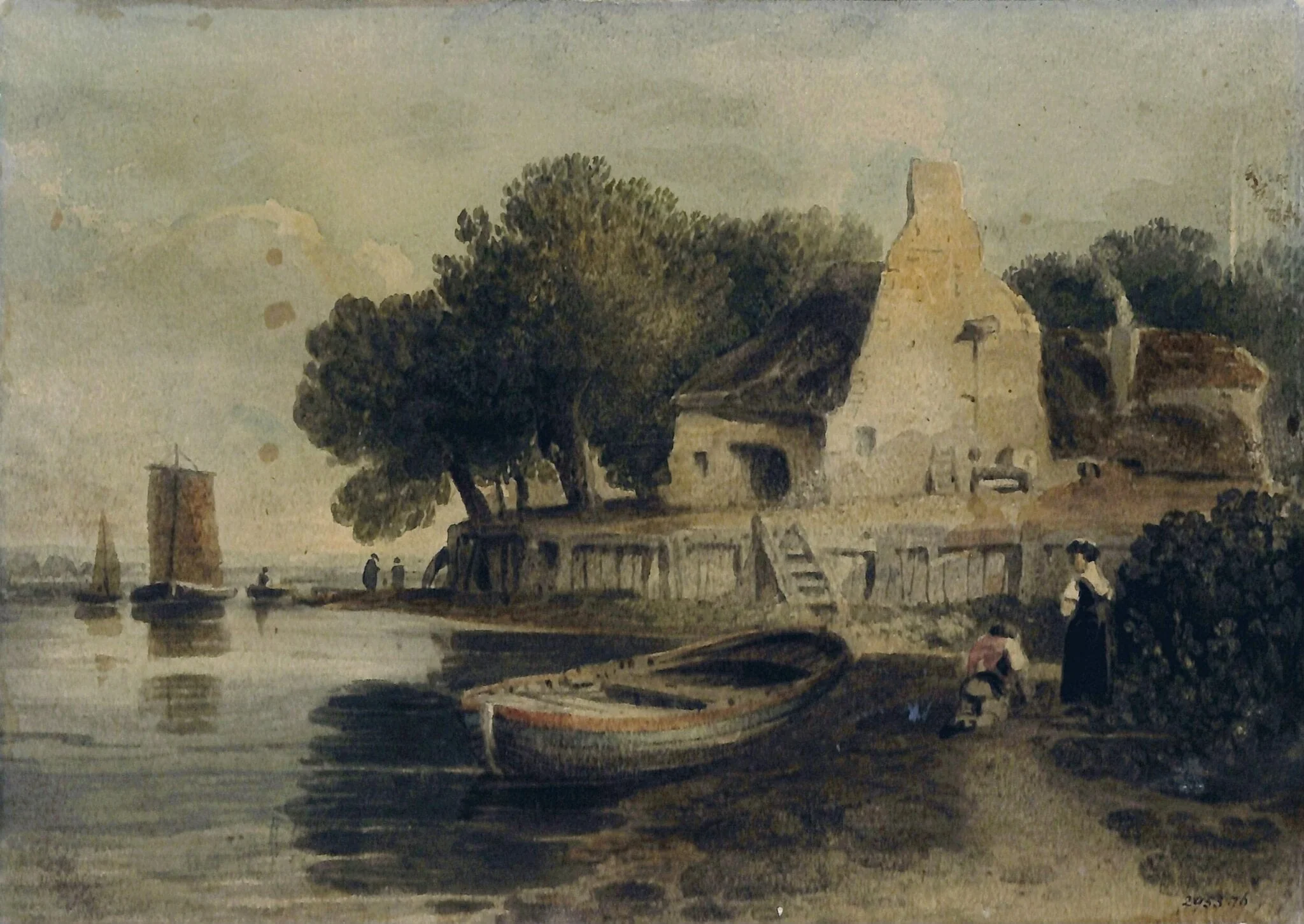 On the Thames at Millbank, detail