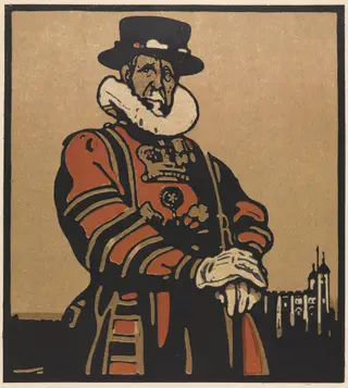 London Types: Beefeater, by William Nicholson, 1898