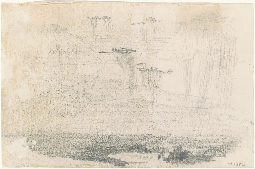 Clouds [verso], by John Singer Sargent, graphite, 1871
