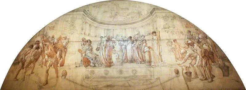 The Arts of Industry as Applied to Peace (full-scale cartoon for a wall painting in the Victoria and Albert Museum), detail