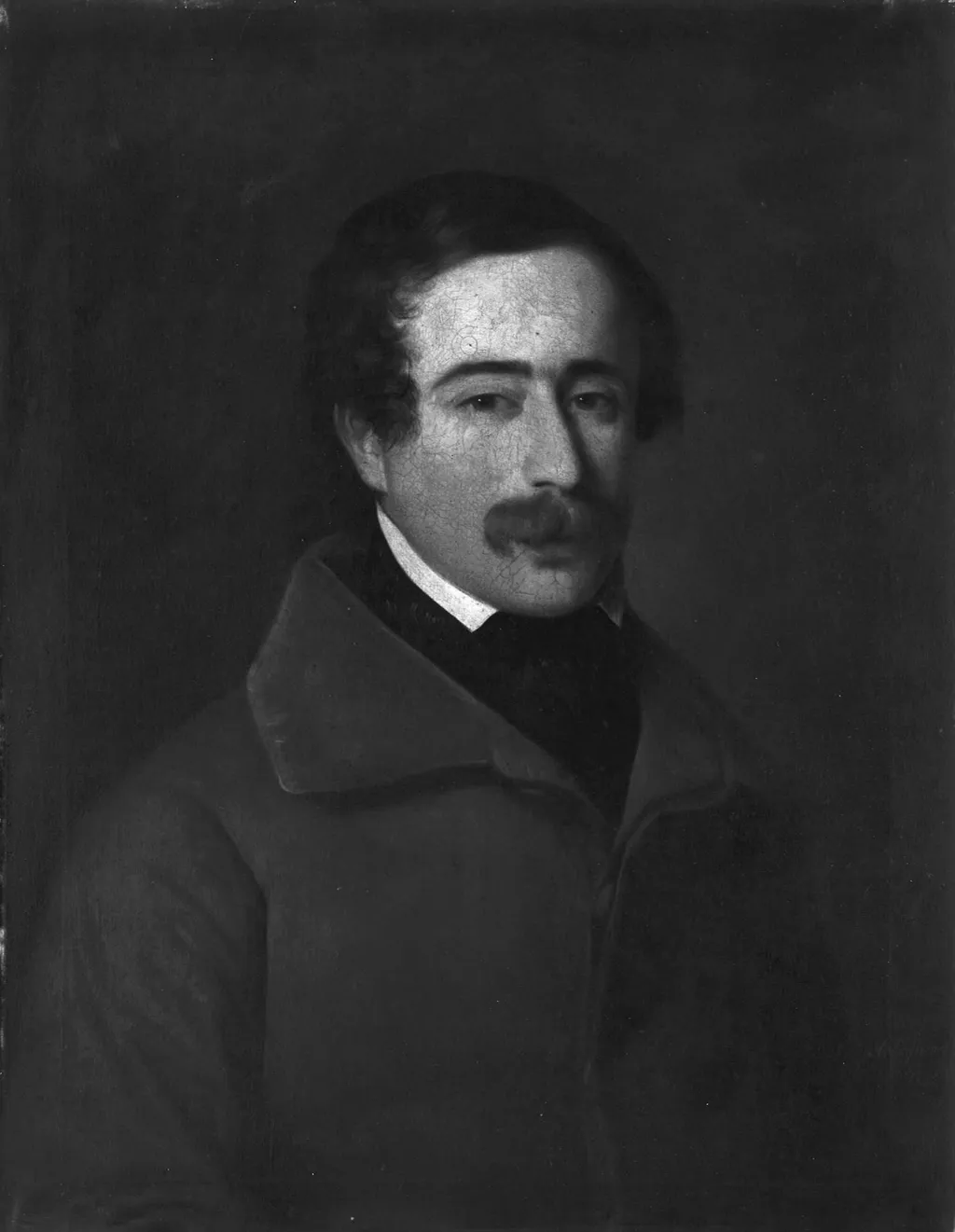 Portrait of a Man, by Antonio María Esquivel, oil, 1843