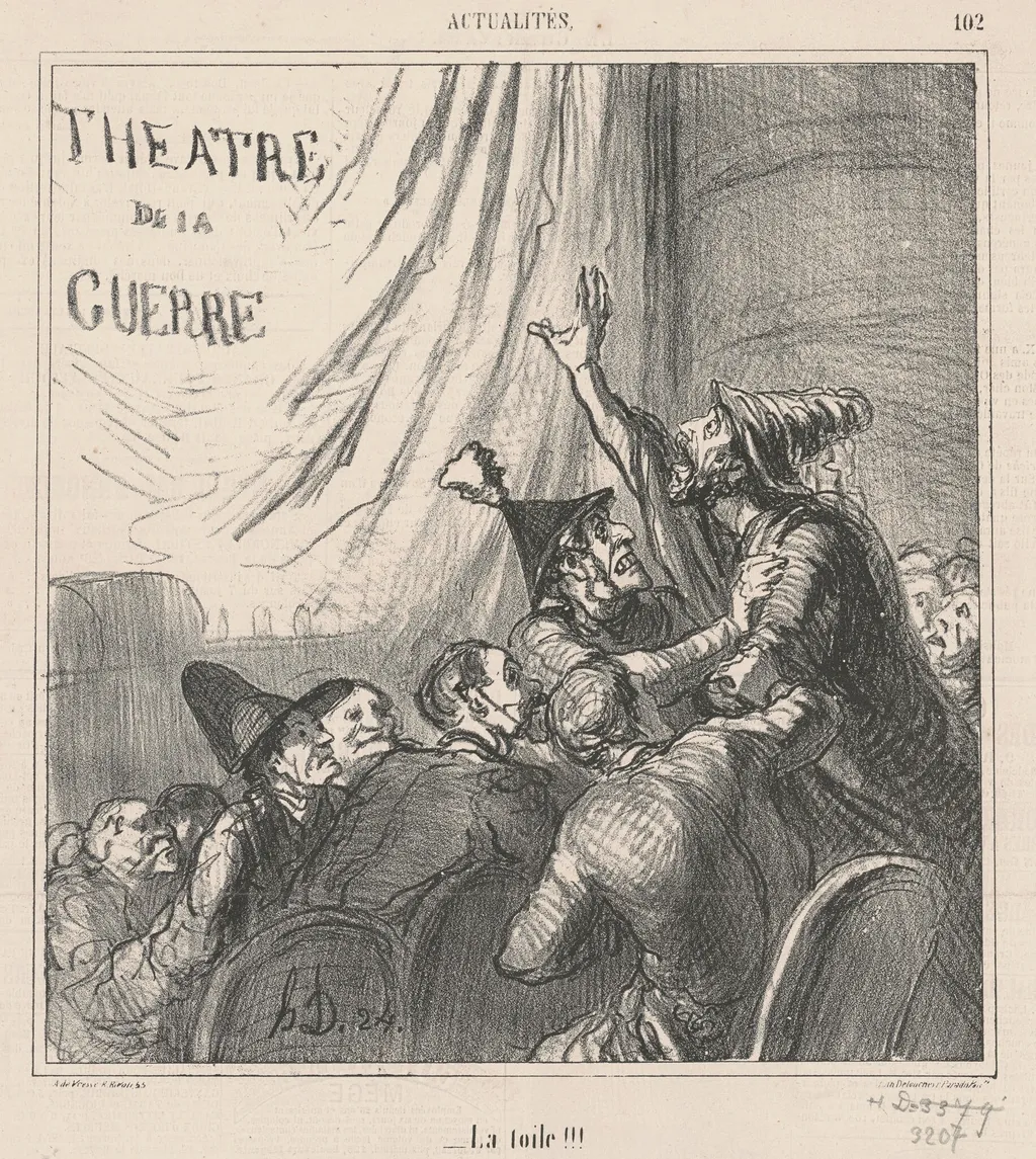 La toile!!!, by Honoré Daumier, ink, 1866