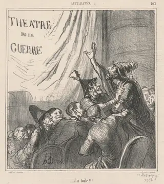 La toile!!!, by Honoré Daumier, ink, 1866