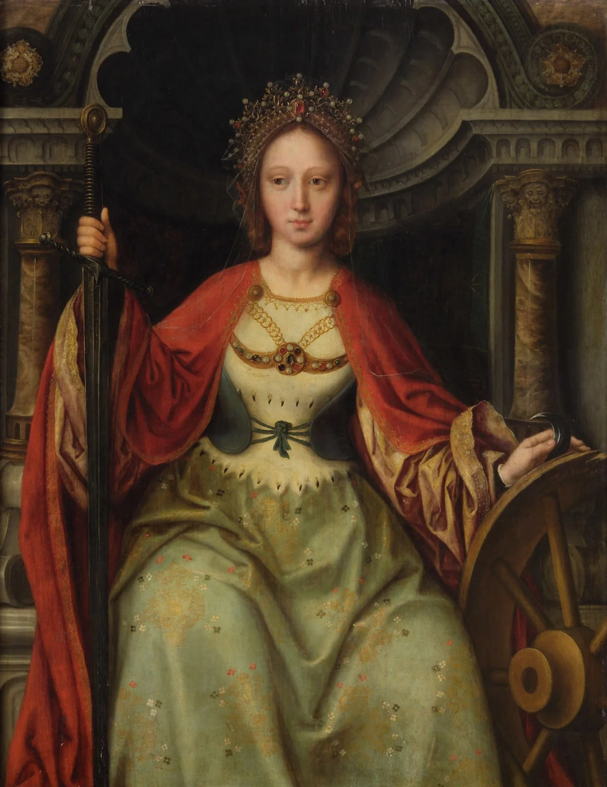 Saint Catherine, detail