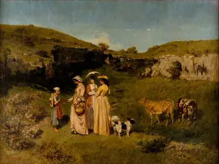 Young Ladies of the Village, by Gustave Courbet, oil, 1851