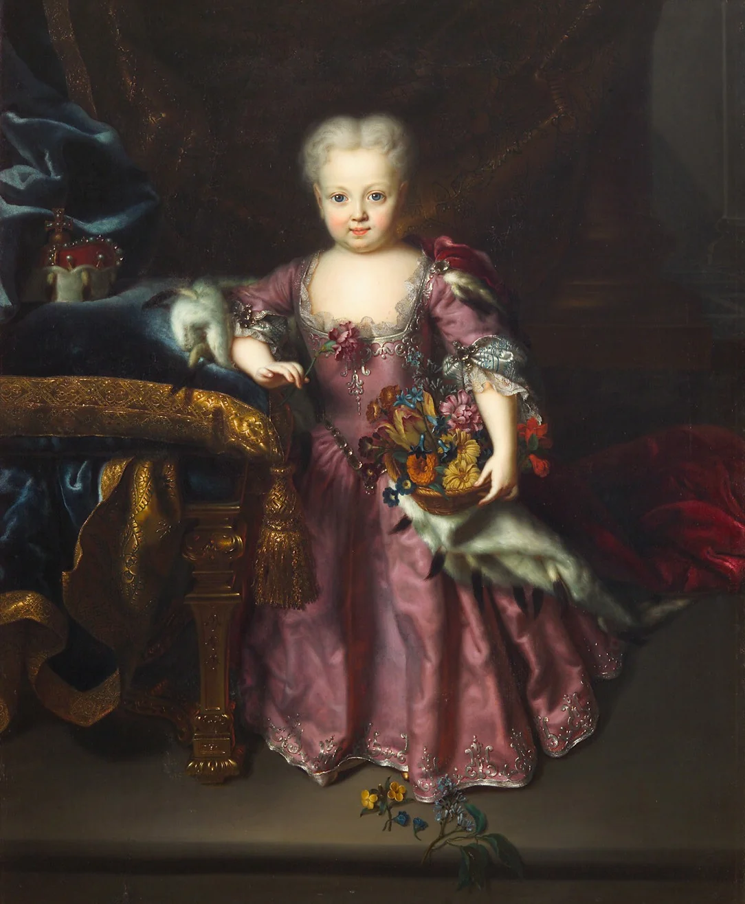 Erzherzogin Maria Amalie (1724-1730) im Alter von drei Jahren, detail