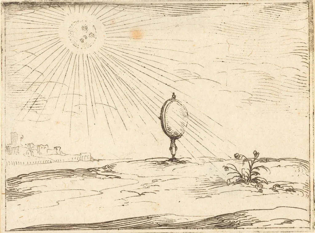 Rays of the Sun, by Jacques Callot, ink, 1628