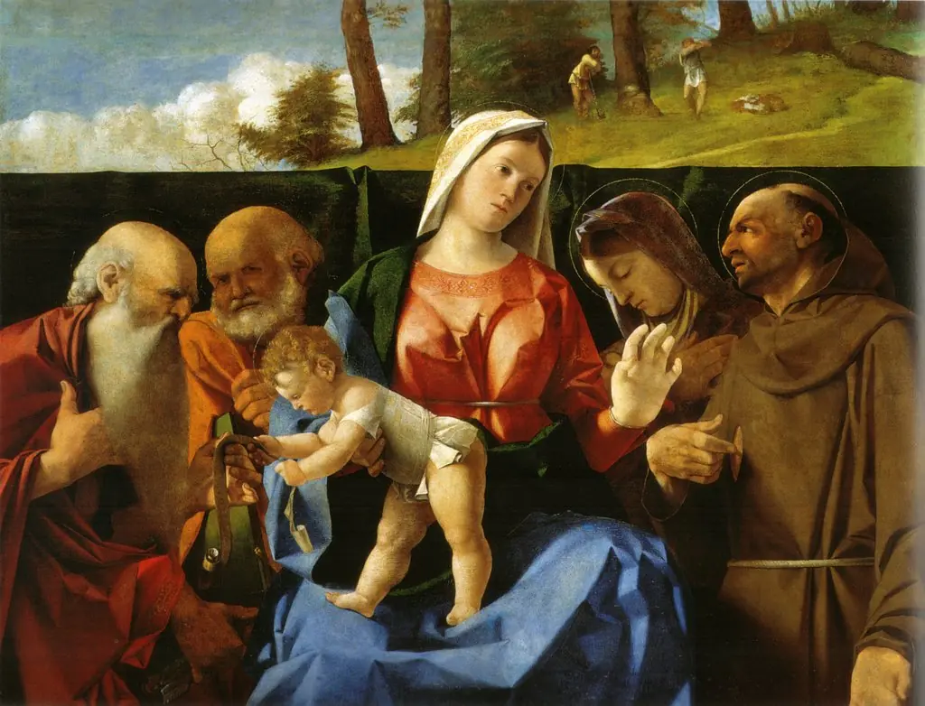 The Virgin and Child with Saints, by Lorenzo Lotto, oil, 1505