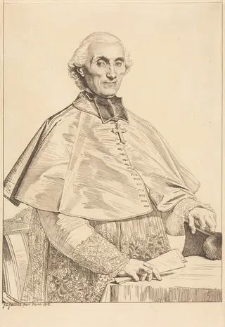 Gabriel Cortois de Pressigny, by Jean Auguste Dominique Ingres, ink, 1816