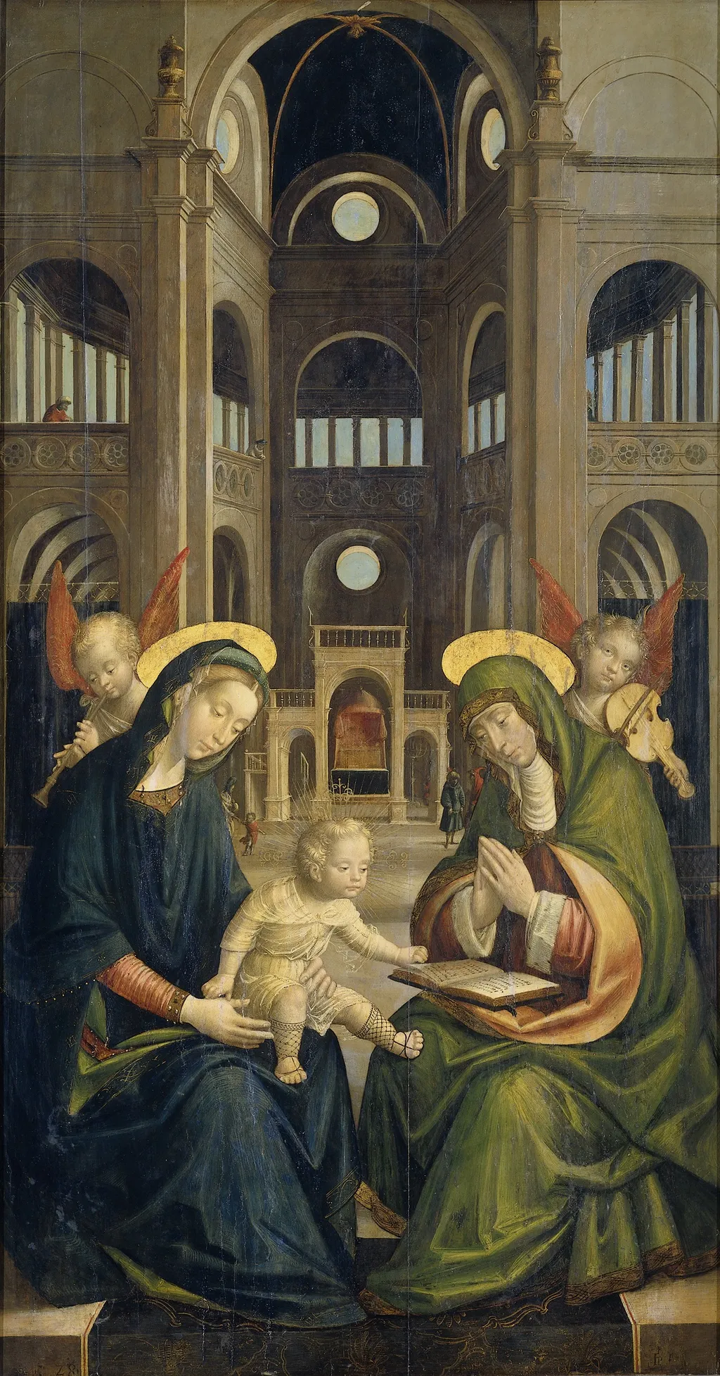 Virgin and Child with Saint Anne (Anna Selbdritt), by Defendente Ferrari, oil, 1528