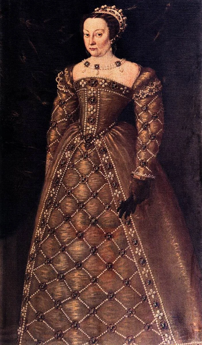 Portrait of Catherine de’ Medici, detail