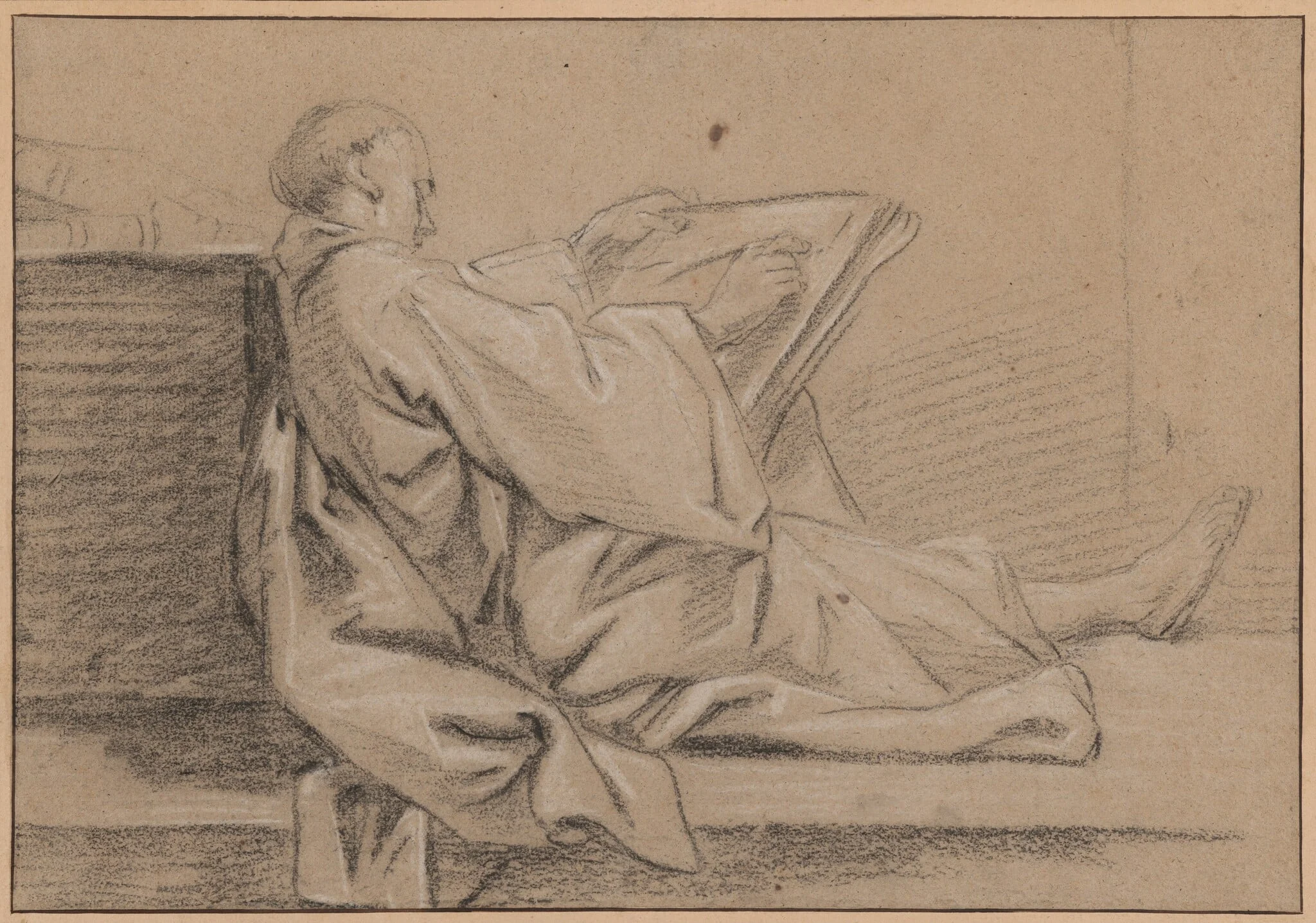 A Man Drawing, detail