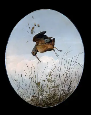 Woodcock, by Thomas Hewes Hinckley, oil, 1849
