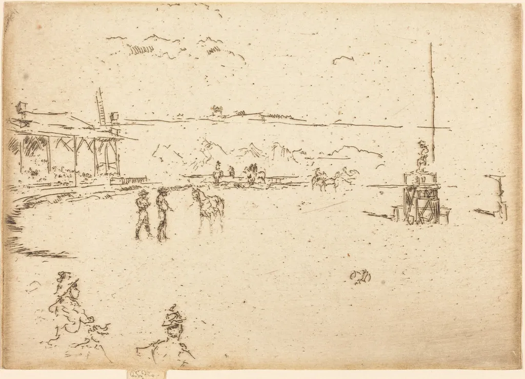 Wild West, Buffalo Bill, by James McNeill Whistler, ink, 1887