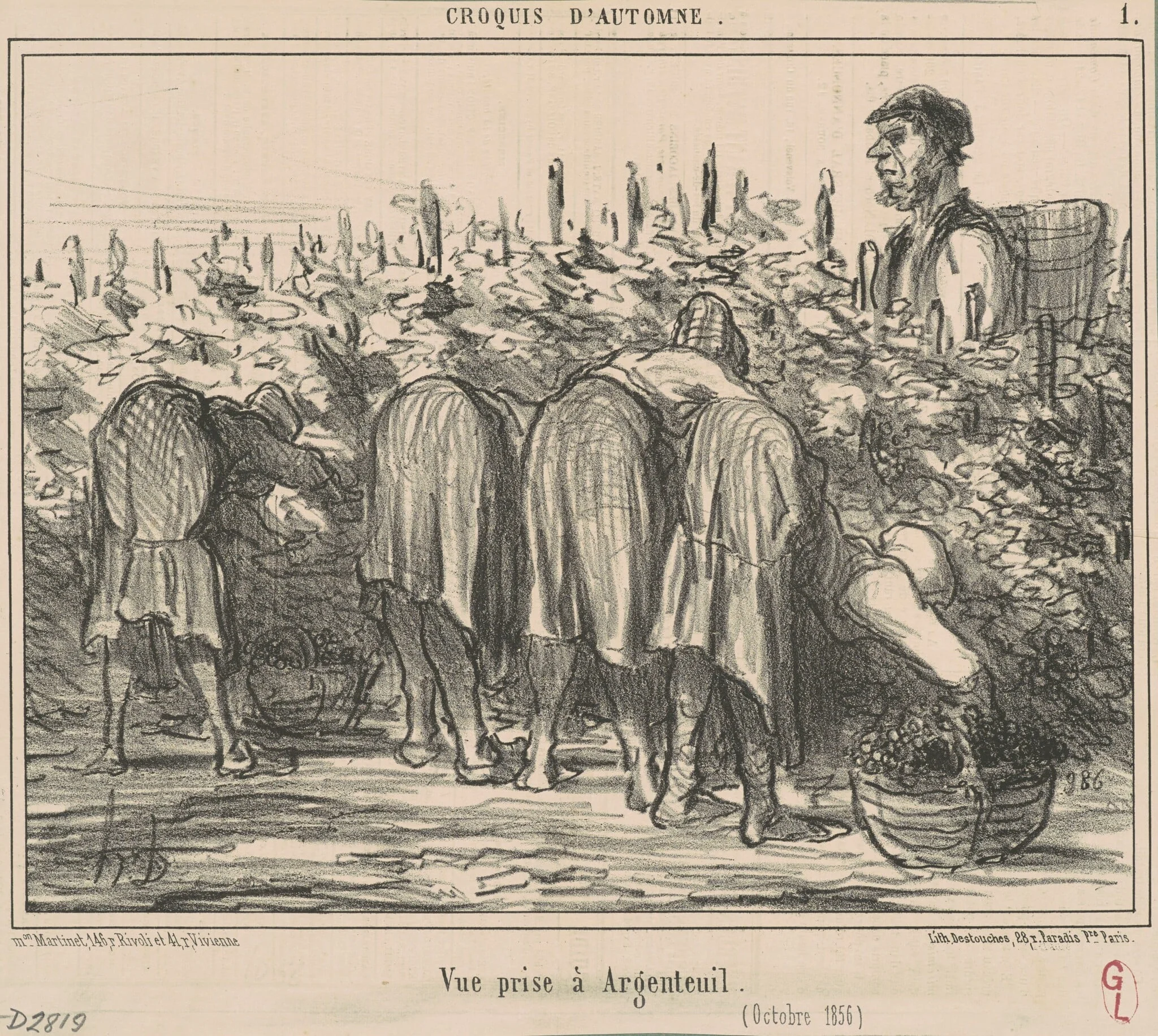 Vue prise a Argenteuil (Octobre 1856), detail