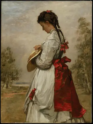 Marguerite, by William Morris Hunt, oil, 1870