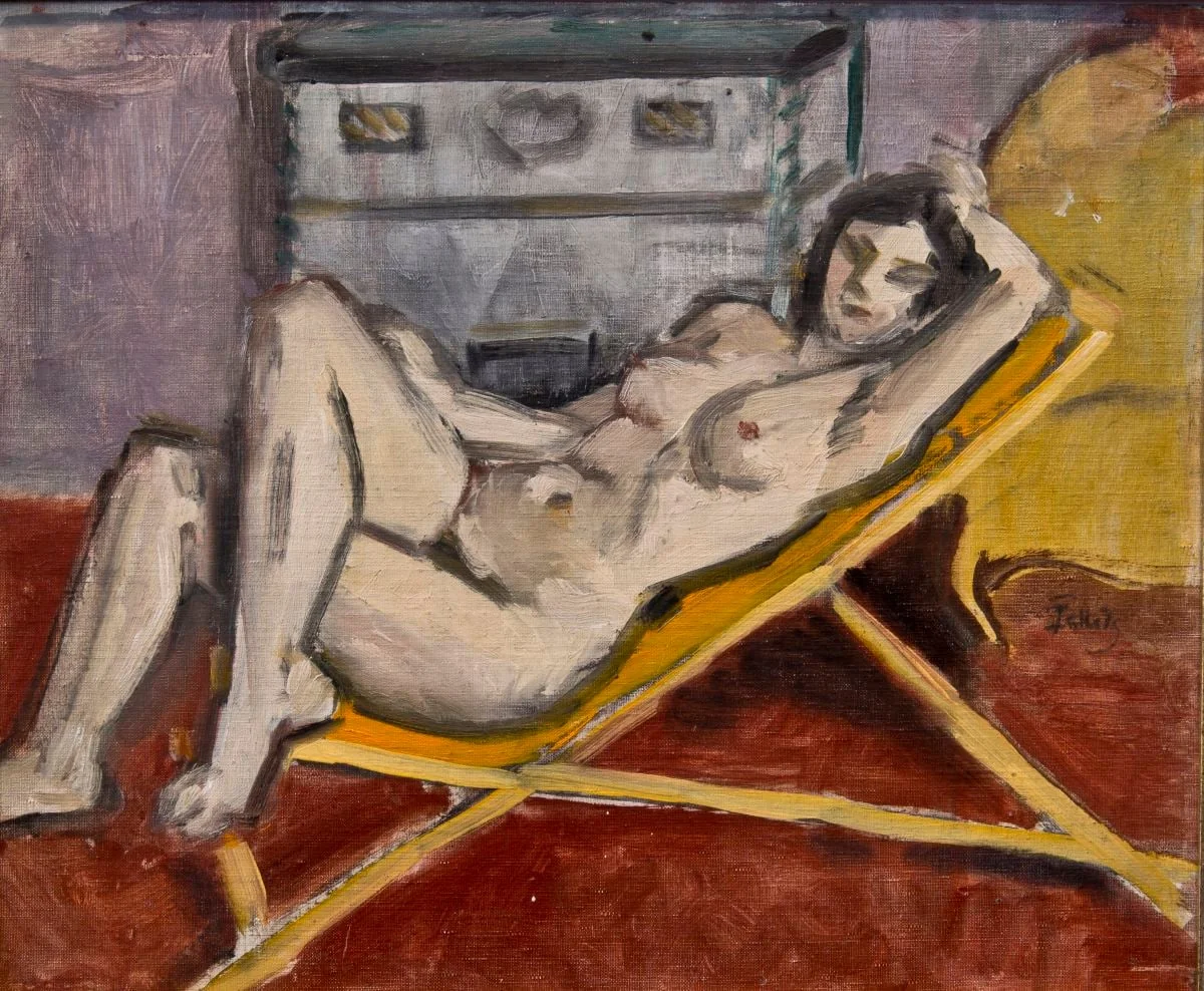 Nud pe chaise-longue, detail