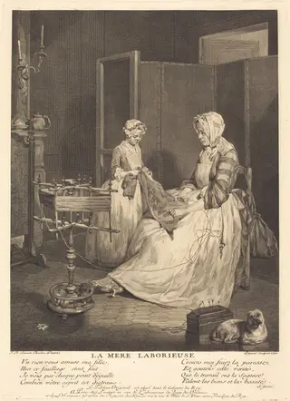 La Mere laborieuse, by Bernard Lépicié, ink, 1740