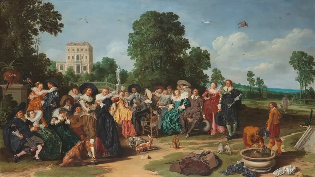The Fête champêtre, by Dirck Hals, oil, 1627