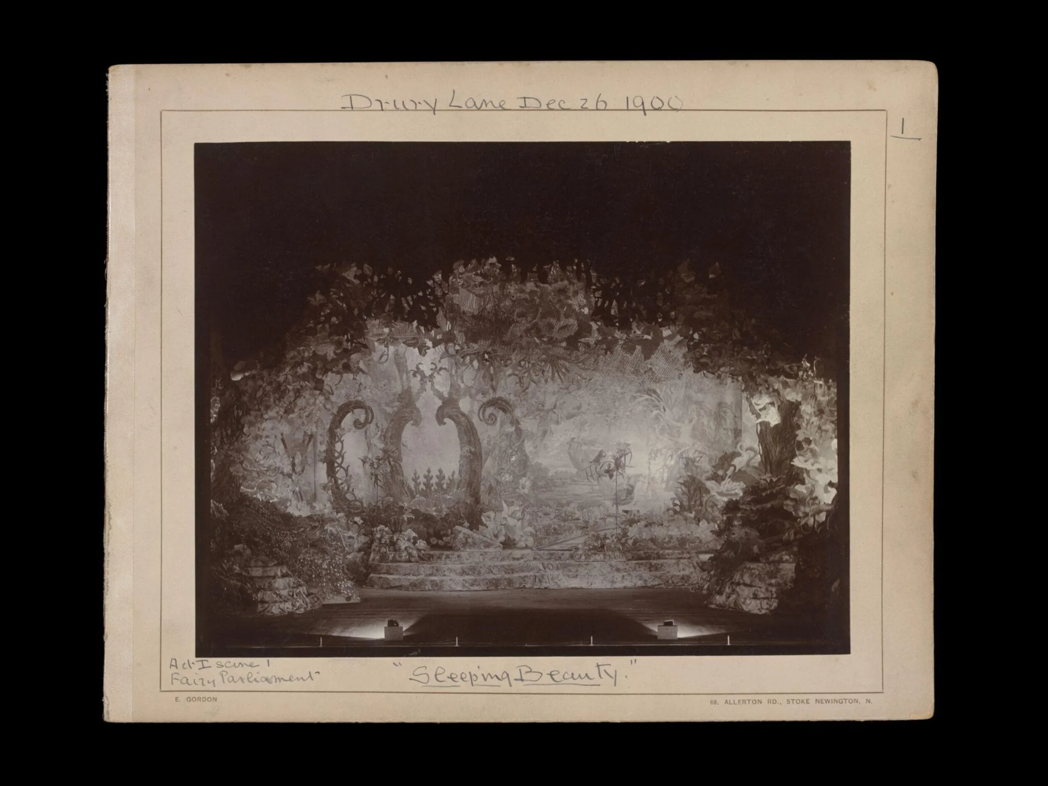 Photograph of Sleeping Beauty at Drury Lane 1900, detail