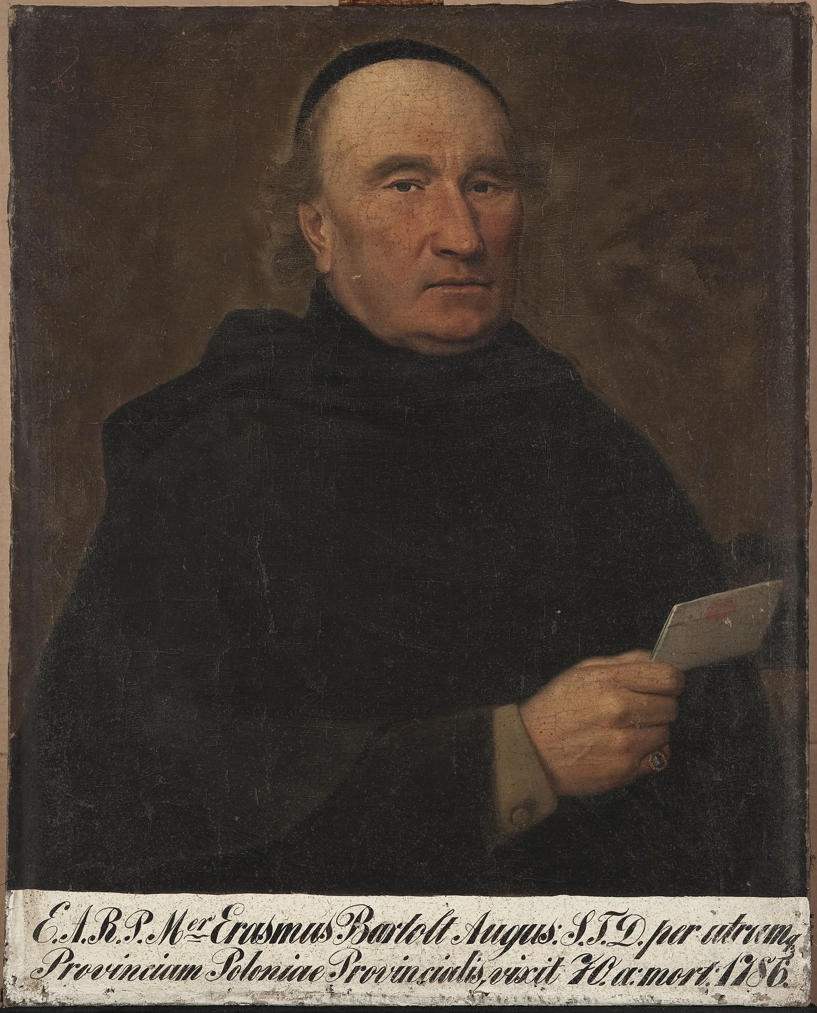 Portrait of Erazm Bartold (1716–1786), provincial superior of Austin Friars, detail