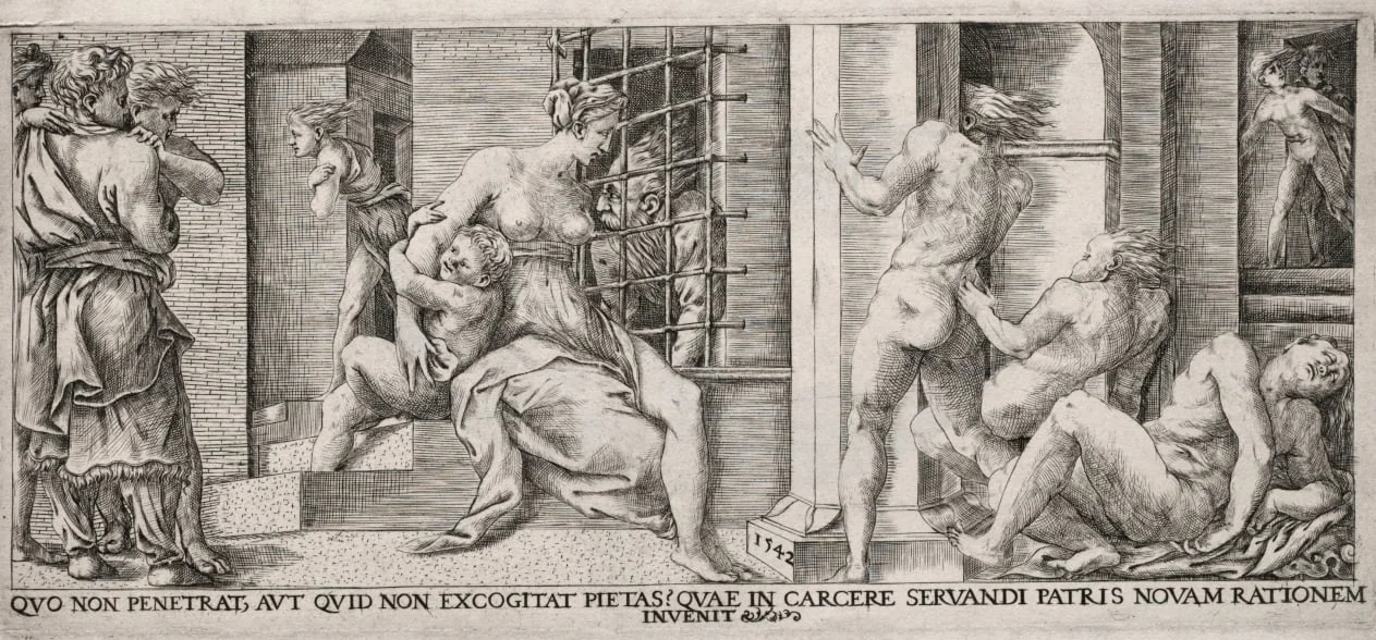 Roman Charity, detail