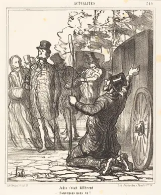 Jadis c'était différent, by Honoré Daumier, ink, 1867