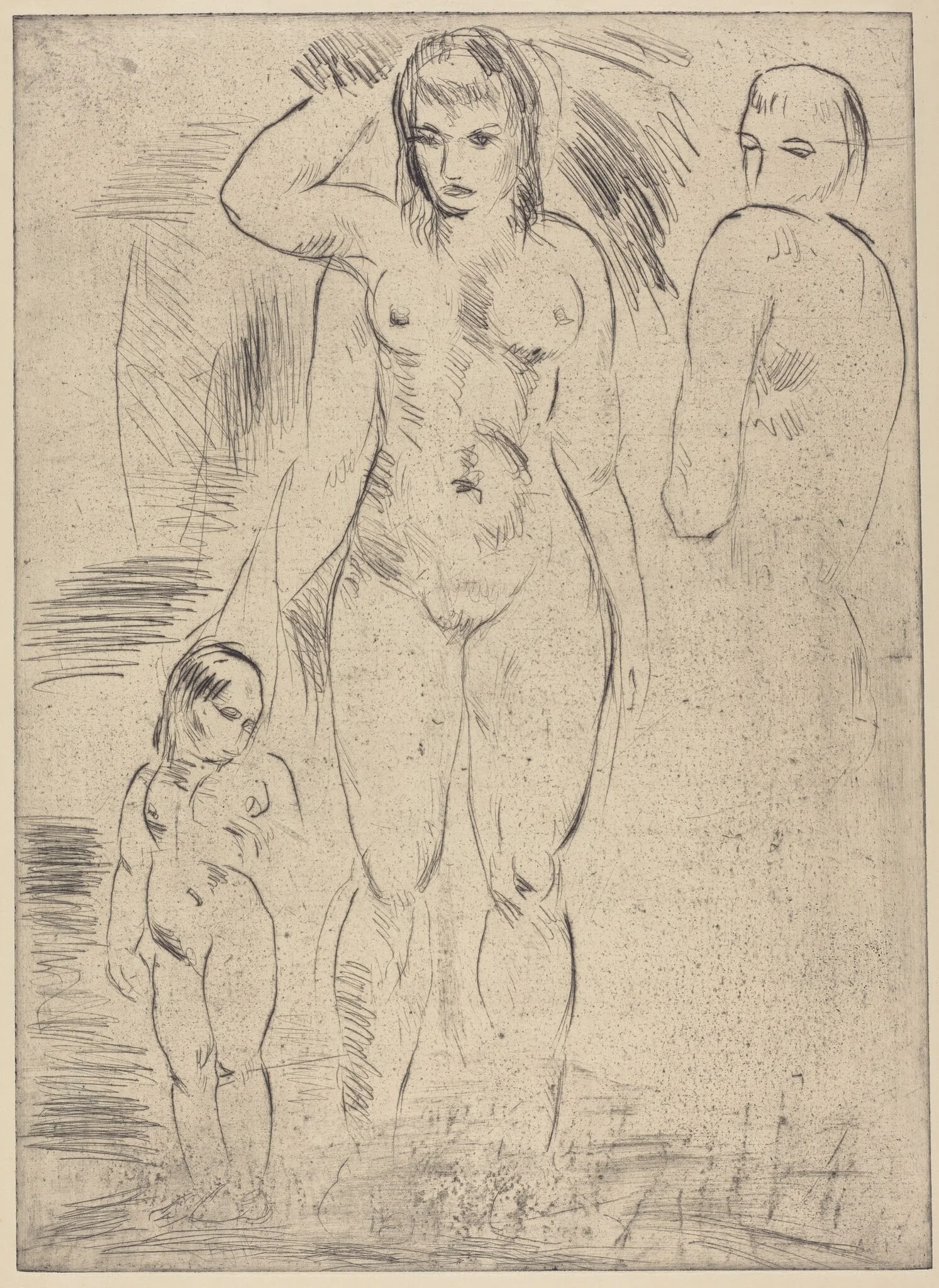 Woman and Child (Weib und Kind), detail