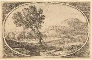 A Landscape with a Great Tree, by Herman van Swanevelt, ink, 1584