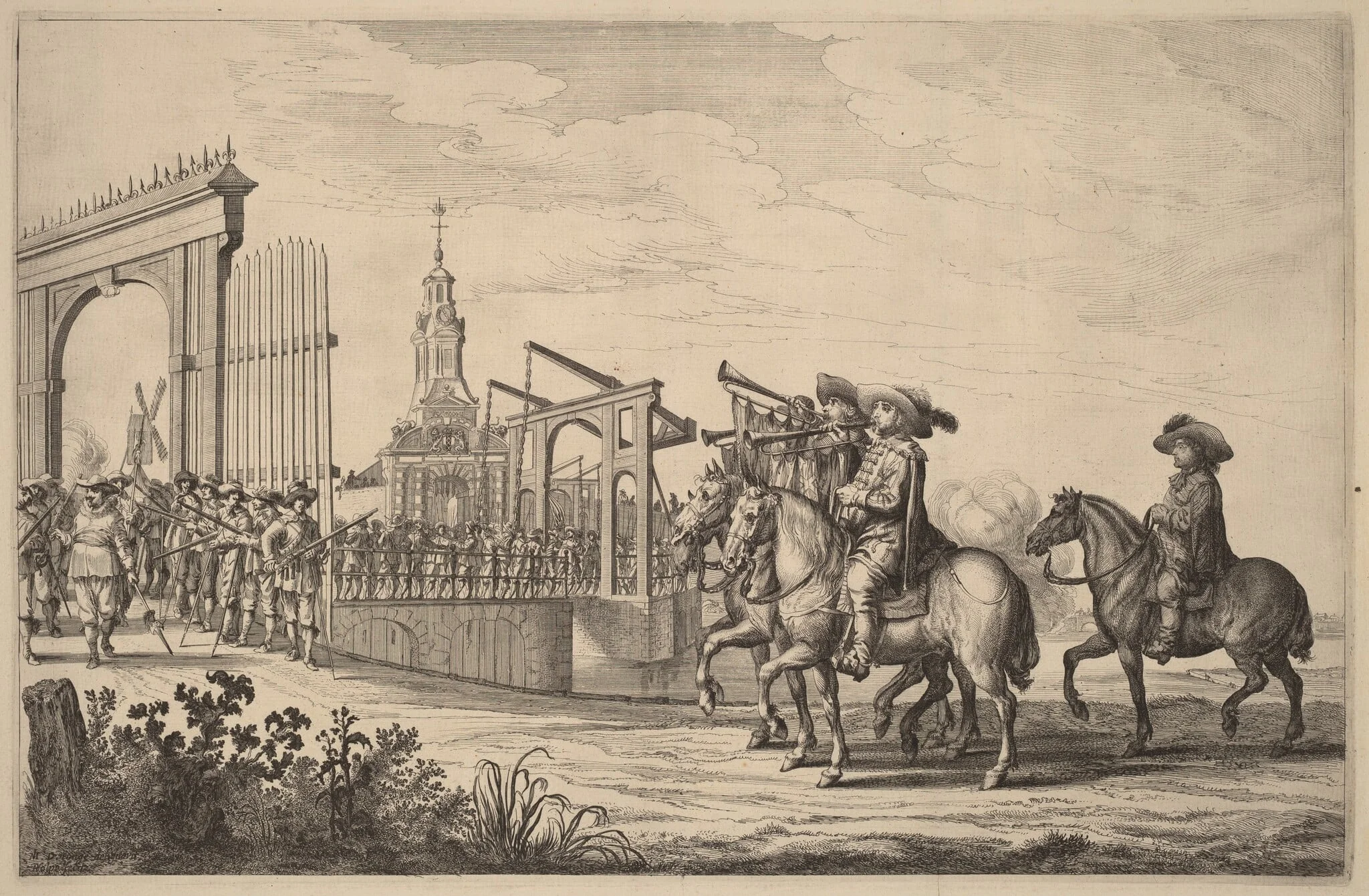Entry of Marie de Medici into Amsterdam [plate 1 of 6], detail