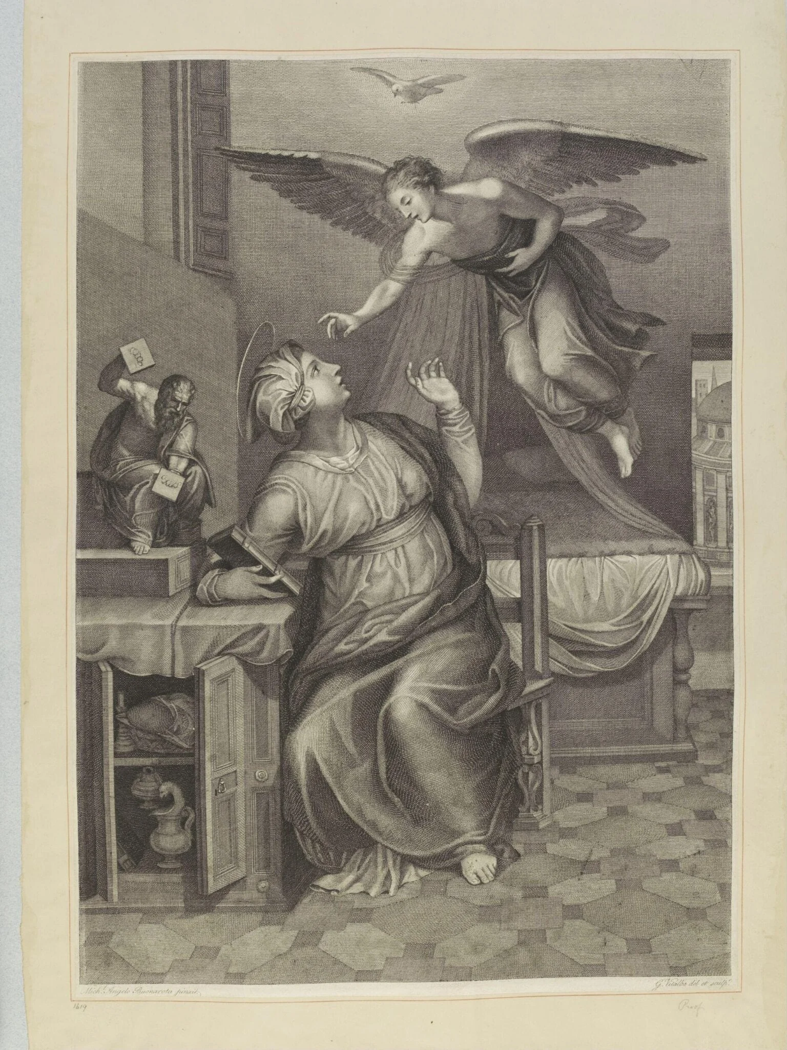 The Annunciation, detail