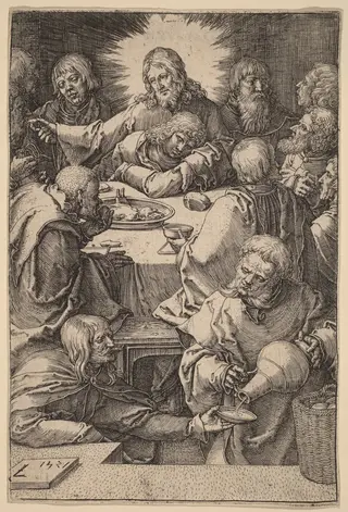 The Last Supper, by Lucas van Leyden, ink, 1521