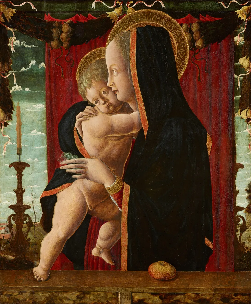 Virgin and Child, by Francesco Squarcione, paint, 1455